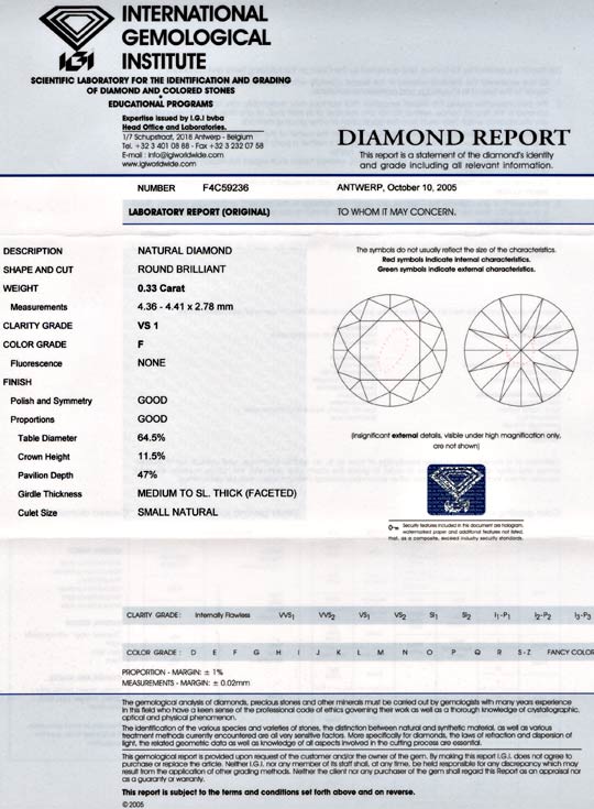 Foto 9 - Diamant IGI! Top Brillant 0,33ct Top Wesselton F, D5613