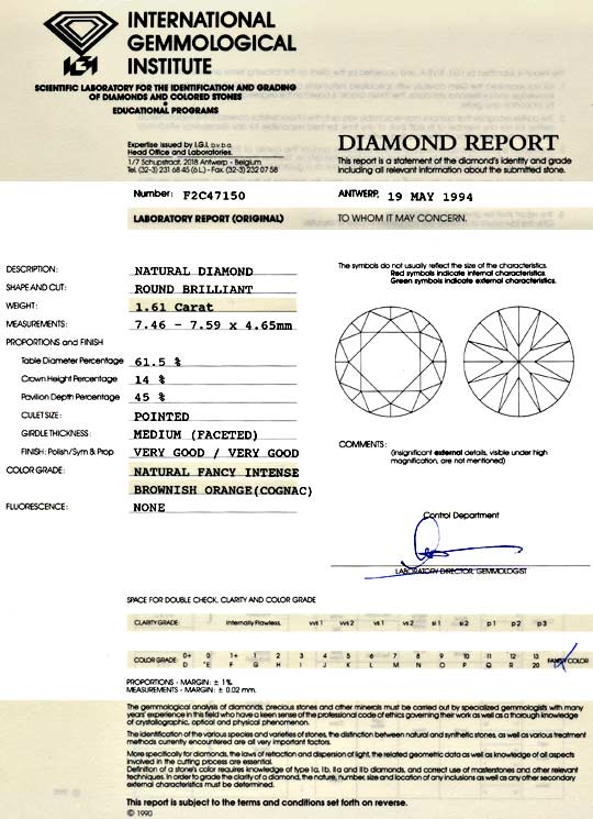 Foto 9 - Diamant 1,61ct Fancy Intense Br. Orange IGI, D5964