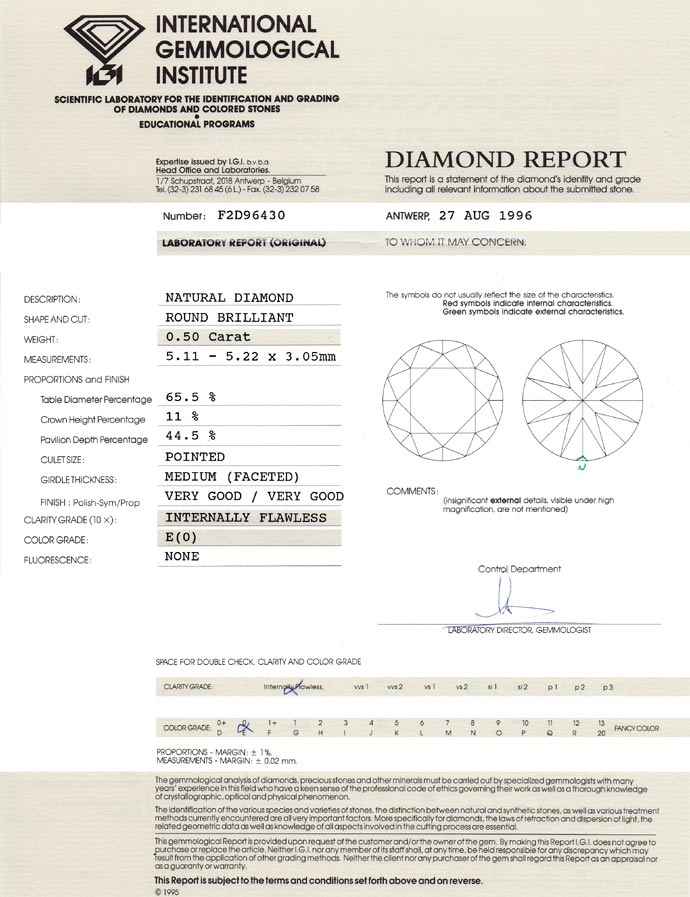 Foto 9 - Diamant 0,50ct River lupenrein, Brillant IGI Zertifikat, D6748