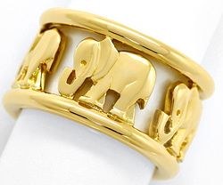 Foto 1 - Cartier Elefanten Vollmemoryring Jewellery Gelbgoldring, R4753