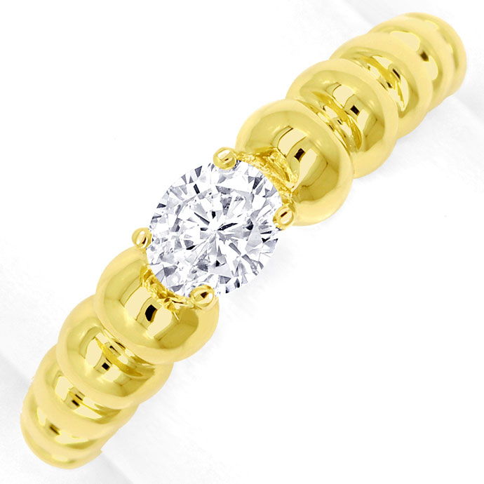 Foto 2 - Designer-Ring funkelnder ovaler Diamant 0,39ct Gelbgold, R9066