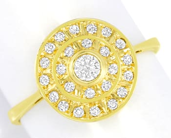 Foto 1 - Femininer Ring mit 0,36ct Diamanten Gelbgold, S2837