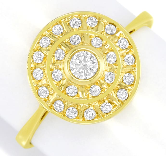 Foto 2 - Femininer Ring mit 0,36ct Diamanten Gelbgold, S2837