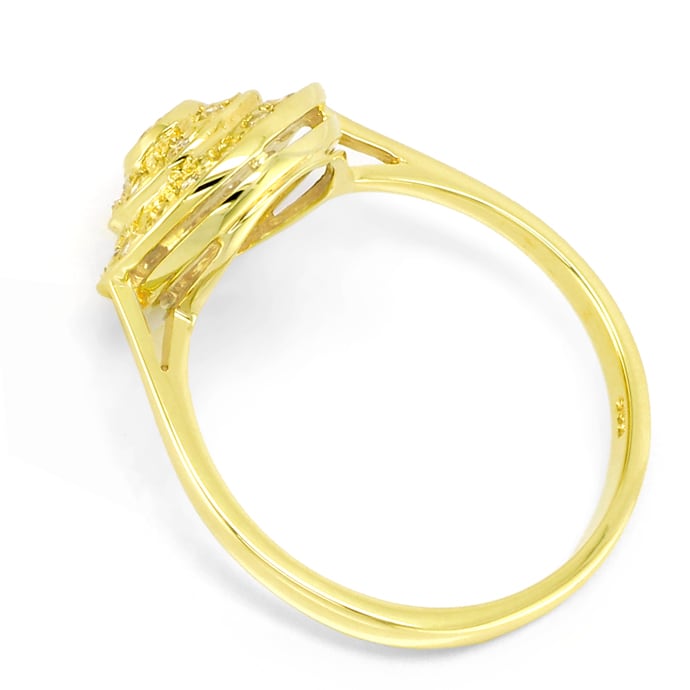 Foto 3 - Femininer Ring mit 0,36ct Diamanten Gelbgold, S2837