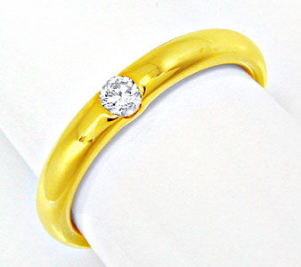 Foto 1 - Neu! Brillant-Solitär Ring, 18K Gelbgold, S8496